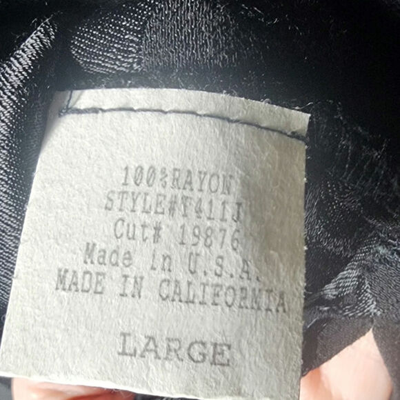 Spencer Alexis Sz L Vtg 90 Y2K Black Burnout Floral Side Slit Tank Whimsygoth - Picture 6 of 7